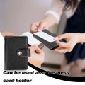 Miniatyrbild 5 av 5: Läder Kreditkortshållare Mjuk PU Läder Plånbok Svart Basic Korthållare Visitkortshållare Slim Lätt Kreditkortshållare 26Slot(Svart) Black