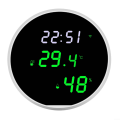 Miniatyrbilde 1 av 4: Temperatur- og fuktighetssensor, Tuya WiFi-termometer hygrometer LED-speilskjerm App-timing, ekte overvåking og opptak