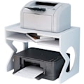 Miniatyrbillede 1 af 5: Printer Desktop Stativ, Skrivebordsarrangør Hvid med Opbevaring af Kontorartikler Printer med Justerbare Fødder (16,5”x10”) 16.5x10x12.2