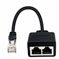 Pikkukuva 4 / 5: RJ45 1 uros 2 naarasadapteri LAN Ethernet -kaapelin jatkamiseen (käytä samanaikaisesti) Surffaa verkossa samanaikaisesti