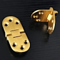 Miniatyrbillede 3 af 4: 6 stk. flade foldeborde til skabslåger, symaskinebord; zinklegering folde-flip hængsel, guld（80*30mm） Gold