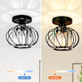 Miniatyrbillede 2 af 5: Moderne Krystal Loftlampe - Mini Halvmonteret Belysning LED Krystal Lysekroner Armatur til Køkken Spisestue Stue - Sort