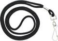 Nylonnyckelband, 100-pack med ID-kortshållare för kontor med vridbar krok