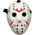 Pikkukuva 1 / 5: Naamio Halloween-asu Kauhunaamio Cosplay-asu Naamiojuhlat Naamiaiset Rekvisiitta Naamio Valkoinen ja punainen