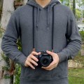 Miniatyrbilde 3 av 5: Myk kamerarem i skinn kompatibel med Sony A6100 A6600 A6000 A6300 A6500 A6400 RXIR II RX10 IV X100F X-T30 X-T3 X-T4 X-T20 X-T2 X100T kamera - Svart Black