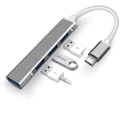 Pikkukuva 1 / 5: Mini USB C -keskitin 4-in-1 - USB C - USB-sovitin - Moniporttisovitin MacBook Airille - USB Type C - Harmaa