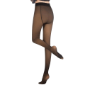 Miniatyrbild 1 av 5: Kvinnors termiska fleecefodrade tights falsk genomskinlig hudfärg för vintervarma tjocka strumpbyxor leggings med fleecefoder 200 Gr(S-M) Black M