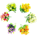 Miniatyrbillede 3 af 5: Kunstige falske blomster vilde blomster buketter indendørs udendørs hængende kurve plante hjem have dekoration