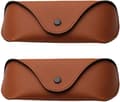 2 stk. bærbare brilleetuier (brun) brown