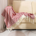 Miniatyrbillede 2 af 4: Hyggeligt tæppe, sengetæppe, sofa, uldtæppe, tæppe, sofatæppe, fluffy sofatæppe, merinouldtæppe, fluffy varmt plaid red 127*172cm