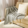 Miniatyrbillede 3 af 4: Kælen blød tæppe, sengetæppe, sofa, uldtæppe, tæppe, kaste tæppe, sofa tæppe, fluffy sofa tæppe, merino tæppe, fluffy varmt plaid grey 127*172cm