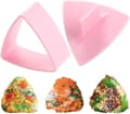 1 st Triangel Sushi Form, Plast Triangel Form Fall DIY Verktyg Risboll Bento Pressar (rosa)