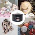 Miniatyrbilde 5 av 5: Oppbevaringsboks for hatter med lokk, 17 tommer diameter Pop Up Hat Boxes, sammenleggbar reisehatt Dark gray
