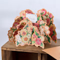 Miniatyrbillede 2 af 4: 3D Blomsterbuket Pop Up Kort med Kuvert, 3D Pop Up Lykønskningskort (Orange) Orange