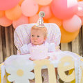 Miniatyrbild 2 av 5: Första födelsedagshatt för bebis - 1-års kalasdekoration för bebisvisning, 1-års outfit flicka pojke, Daisy födelsedagshatt