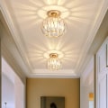 Miniatyrbild 2 av 5: Gyllene modern E27 taklampa kristall taklampor vardagsrumslampor kökslampor semi flush mount taklampa