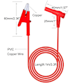 Miniatyrbillede 2 af 5: Pcs Multimeter Test, Retvinklet til Alligator Clips Bløde Testkabelledninger til Elektrisk Test 3,3ft/1m