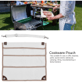 Miniatyrbilde 3 av 5: Campingbestikkpose, multi-lomme hengende arrangør med stropp, sammenleggbar bestikkarrangør oppbevaringspose for reise, camping, grill