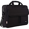 Miniatyrbillede 1 af 5: Laptop taske, Business Laptop tasker Aktentaske Kontor taske Laptop bæretaske Computer dokument taske til arbejde, skole, uni, sort-15,7 x 3,1 x 11,8 tommer Black