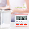 Miniatyrbillede 2 af 5: Elektronisk timer, køkkentimer, læringsstyringstimer, LCD digital nedtællingsstopur med stativ rød