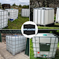 Miniatyrbild 5 av 5: Skyddande överdrag för 1000 L vattentank Presenning, IBC regnvattentanksskydd, 1000L tanköverdrag (120x100x116cm)
