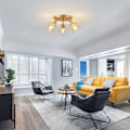 Miniatyrbillede 2 af 5: Moderne guld loftlampe med 3 roterende jernlampeskærme loftlampe (E26 pære ikke inkluderet)
