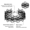 Miniatyrbild 3 av 5: 6-pack spets choker svart gotisk krage tatuering spets punk halsband kvinnor flickor Halloween accessoarer