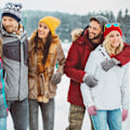 Miniatyrbilde 3 av 3: Damehansker Vinter Touch Screen Strikkede Varme Hansker，Elastiske Varme Fleece Anti-slip Arbeidsløpende Hansker for kvinner, Vinterhansker Gray