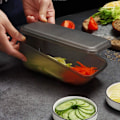 Miniatyrbild 3 av 5: Rivjärn Slicer Grönsak/ost Slicer Mat Slicer Cutter 5-i-1 för Prep Multi-Funktion Kökshjälp Hackare Skalare med Handskydd-grön