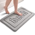 Memory Foam Bademåtte, Bademåtter til badeværelset, Skridsikre gulvtæpper, Superabsorberende bademåtte, Hurtigtørrende, Maskinvaskbar badeværelsestæppe grey 50*80cm