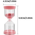 Miniatyrbillede 2 af 5: Sæt med 4 timeglas, farvet timeglas-sæt i transparent glas, sandur 5 min/10 min/15 min/30 min - timeglas-timer
