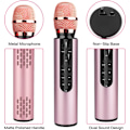 Miniatyrbild 2 av 5: Karaoke trådlös mikrofon bärbar handhållen Bluetooth-högtalare mikrofon, trådlösa mikrofoner Karaoke-maskin Hem KTV-spelare Pink