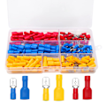 Miniatyrbillede 1 af 5: 150 stk. elektriske crimp-stik sæt, hun- og han-isolerede crimp-terminaler, crimp-stik, elektriske terminaler