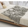 Miniatyrbillede 4 af 4: Kælen blød tæppe, sengetæppe, sofa, uldtæppe, tæppe, kaste tæppe, sofa tæppe, fluffy sofa tæppe, merino tæppe, fluffy varmt plaid grey 127*172cm