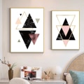 Pikkukuva 4 / 4: Sarjakuva Geometriset Kuviot Julisteet ja Tulosteet Pohjoismainen Minimalistinen Taide Canvas Maalaus Seinätaide Kuva Olohuoneen Koti Dekor 40*60cm