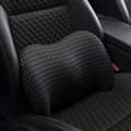 Lændepude, Memory Foam Lændestøttepude til Bil, Kontorstol, Ergonomisk Streamline Rygstøttepude (Sort)