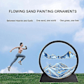 Miniatyrbild 5 av 5: Rörlig Sandsandsbild Timglas Djuphavslandskap Glas Quicksand 3D-målning brown