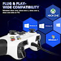 Miniatyrbillede 2 af 5: Kablet controller til Xbox One, kablet spilcontroller med tilstandskontrol, dobbelt vibrationsroman design til Xbox One/X/S/PC med Windows 7/8/10