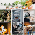 Miniatyrbillede 4 af 5: Arbejdshandsker i ko læder, til chauffører, gør-det-selv, havearbejde, opbevaring, landbrugsarbejde, multifunktion (M, gul) M