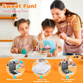 Miniatyrbillede 3 af 5: Mini Donut Maker - Donut Maker Maskine til Hjemmet - 16 Små Donut Maker, Elektrisk Non-Stick Overflade Gør til Børns Donut Maker, Laver Donuts (Hvid)