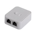 Miniatyrbild 1 av 5: Nätverks-LAN-switch 2 portar, RJ45-nätverksnyckeltryckbrytare Splitter Selector Box, 100M 2 in 1 Out eller 1 in 2 Out, 2 portars nätverkshubb svart