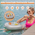 Miniatyrbillede 3 af 5: Oppustelig Drikkeholder - Robust Struktur til Pool, Drikkevarer, Snacks og Smartphone Holder - Fremstillet af Høj Kvalitets PVC med en Tykkelse på 0,6 mm - Ideel