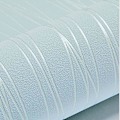 Miniatyrbillede 1 af 5: Moderne minimalistisk non-woven, 3D tapet rulle glitter metallisk stribe tekstureret flokstribet tapet (blå 53X1000cm)，Lyseblå