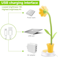 Miniatyrbillede 3 af 5: Børne skrivebordslampe, kreativ LED genopladelig skrivebordslampe øjenbeskyttelse touch sensor bordlampe dæmpbar sengebordslampe med penneholder Yellow