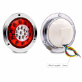Miniatyrbild 2 av 5: Runda 19 LED-bakljus för lastbil, 4 st vattentäta tvåfärgade bakljusindikatorlampor 12V 24V