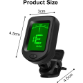 Miniatyrbild 2 av 5: Gitarrstämmare Clip On - Digital Elektrisk Stämmare med LCD-skärm, Elektronisk Stämmare för Akustisk Gitarr, Elgitarr, Bas, Ukulele och mer