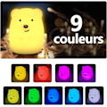 Miniatyrbillede 2 af 5: Børns natlys bjørn natlys LED-lampe soveværelse 9 farver  multifarvet USB genopladelig let natlys med fjernbetjening