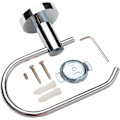 Miniatyrbillede 3 af 5: Runde toiletpapirholder i krom til badeværelset. Vægmonteret toiletpapirholder i rustfrit stål (ikke selvklæbende)