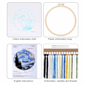 Miniatyrbilde 3 av 5: Broderi Krysssting Stemplet Kit, DIY Broderi Startsett Håndlaget Syhåndverk for Voksne Nybegynner Sting Starter (Stjernehimmel)