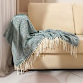 Miniatyrbillede 3 af 4: Kælen blødt tæppe, sengetæppe, sofa, uldtæppe, tæppe, sofatæppe, fluffy sofatæppe, merino tæppe, fluffy varmt plaid green 130*220cm